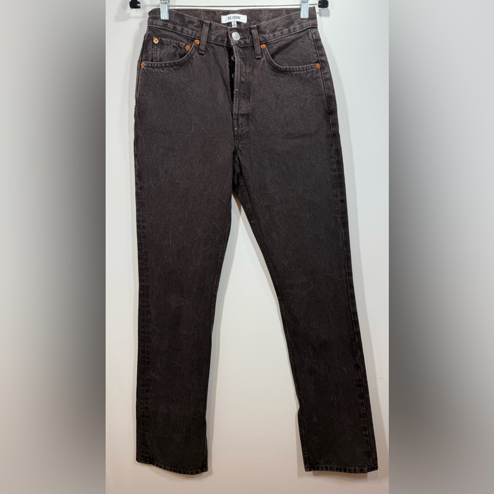 NWOT Re/Done Women’s 70s High Rise Skinny Boot Size 26 in Cocoa